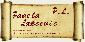 Pamela Lapčević vizit kartica